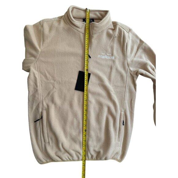 Raw Gear Mens Size L Bradley Martyn Sand Full Zip Fleece Mock Neck Jacket NWT - Picture 8 of 12